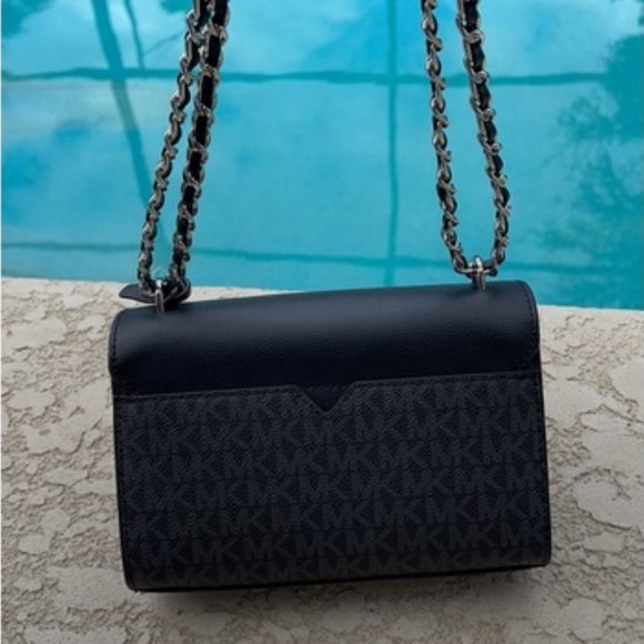 Michael Kors Rose Small Crossbody Black - Picture 2 of 14